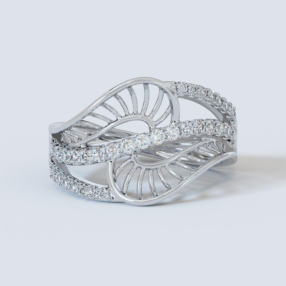 Diamond Sea Shell ring