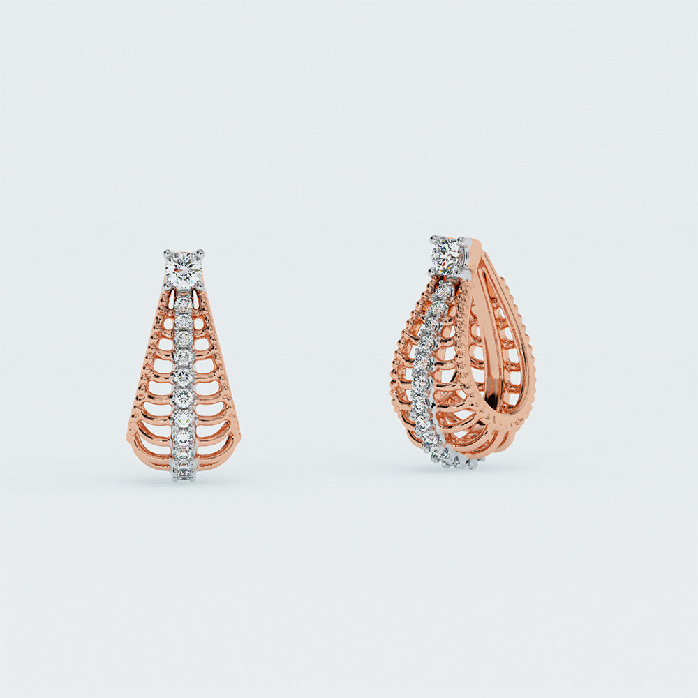 Shimmering Diamond Pod Earrings