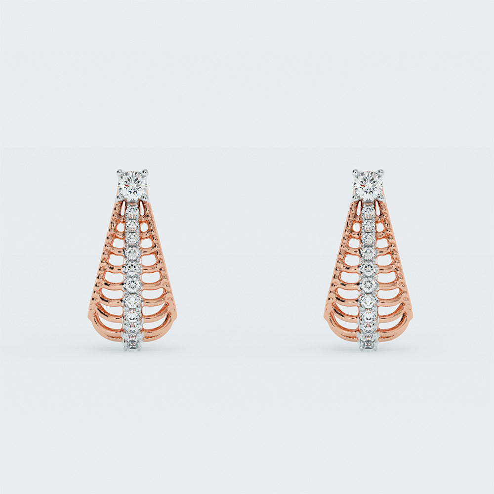 Shimmering Diamond Pod Earrings