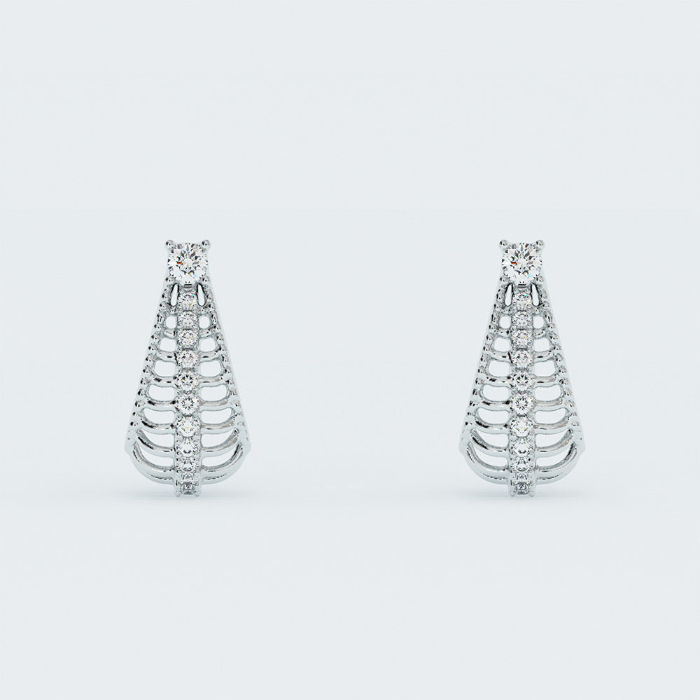 Shimmering Diamond Pod Earrings