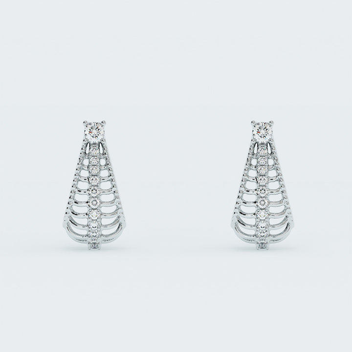 Shimmering Diamond Pod Earrings