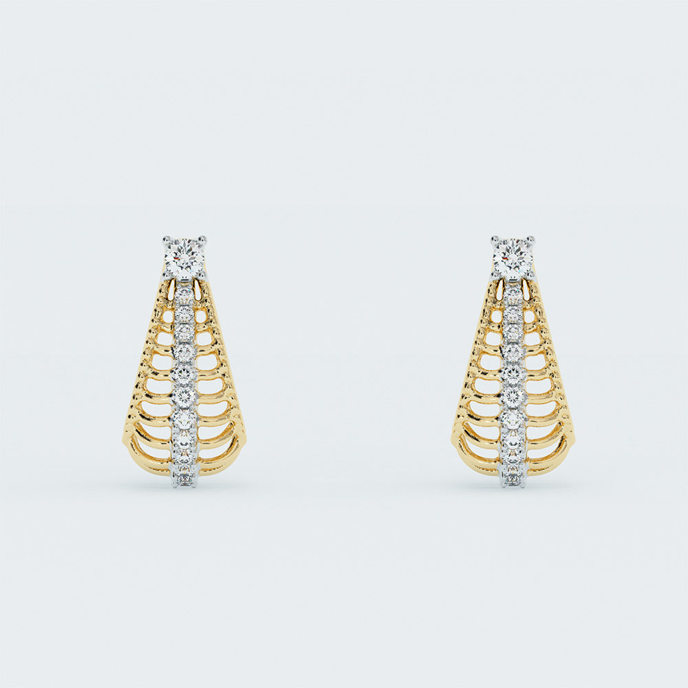 Shimmering Diamond Pod Earrings