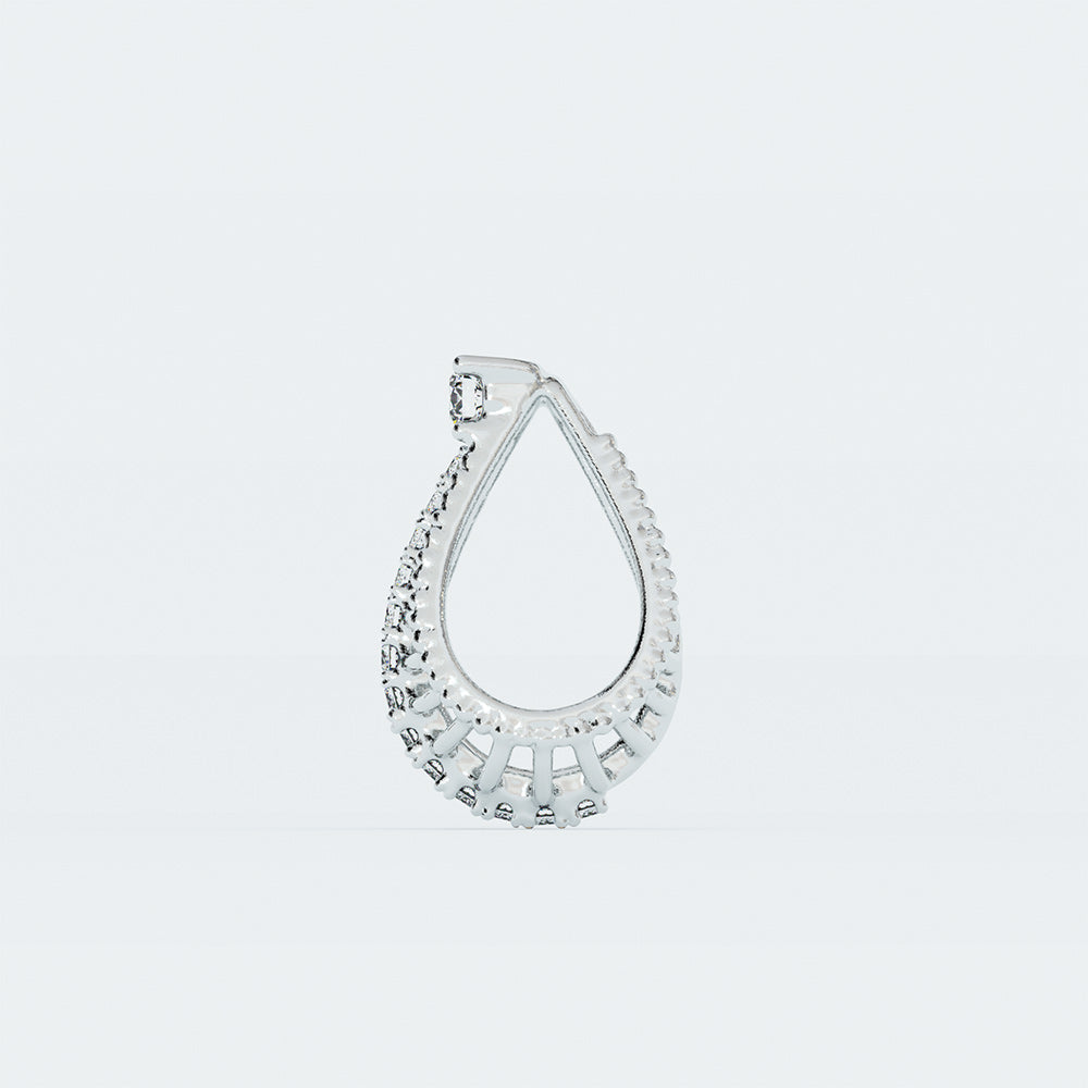 Shimmering Diamond Pod Earrings