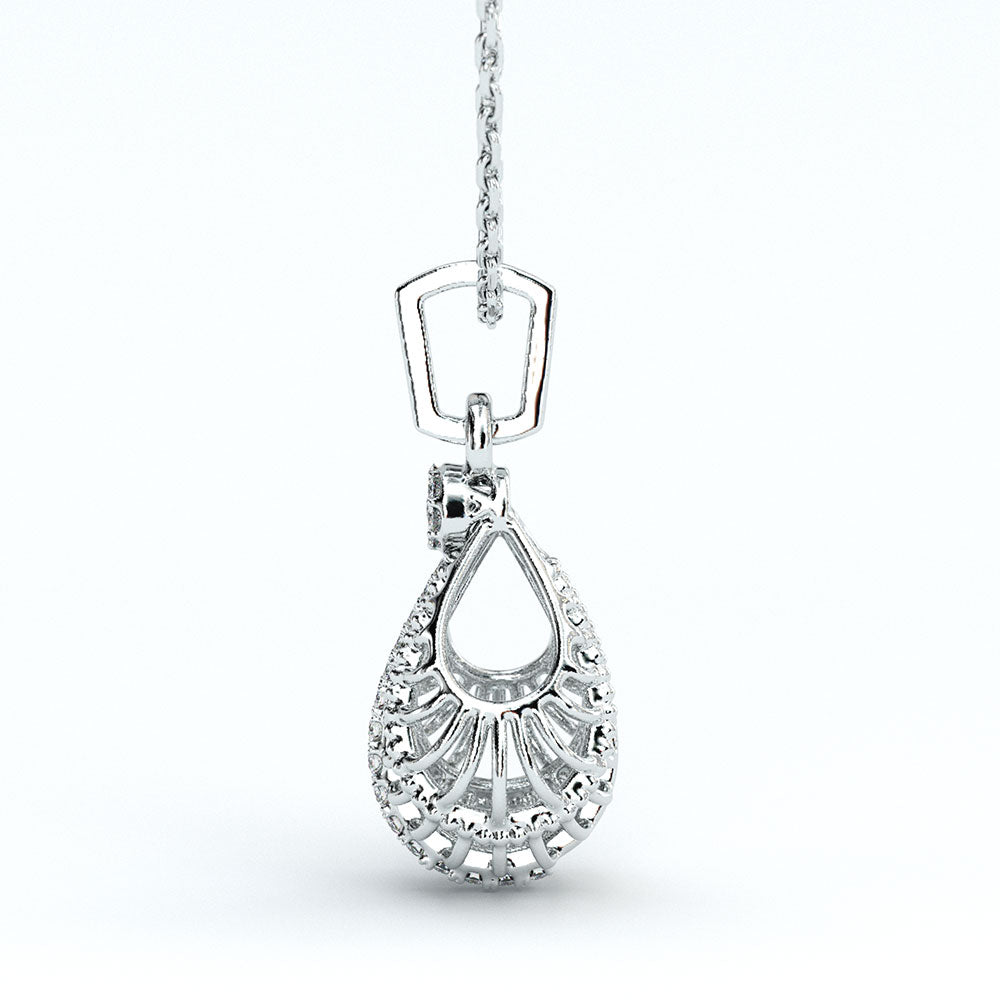 Shimmering Diamond Pod Pendant