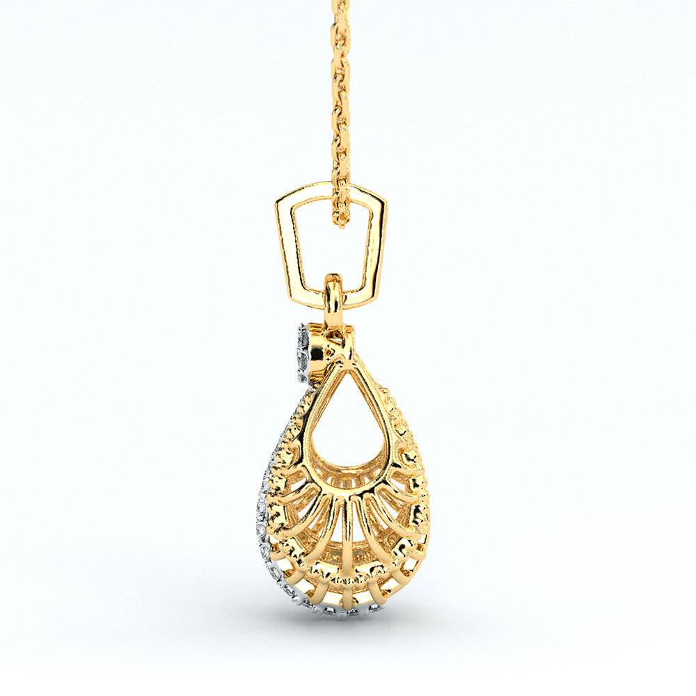 Shimmering Diamond Pod Pendant