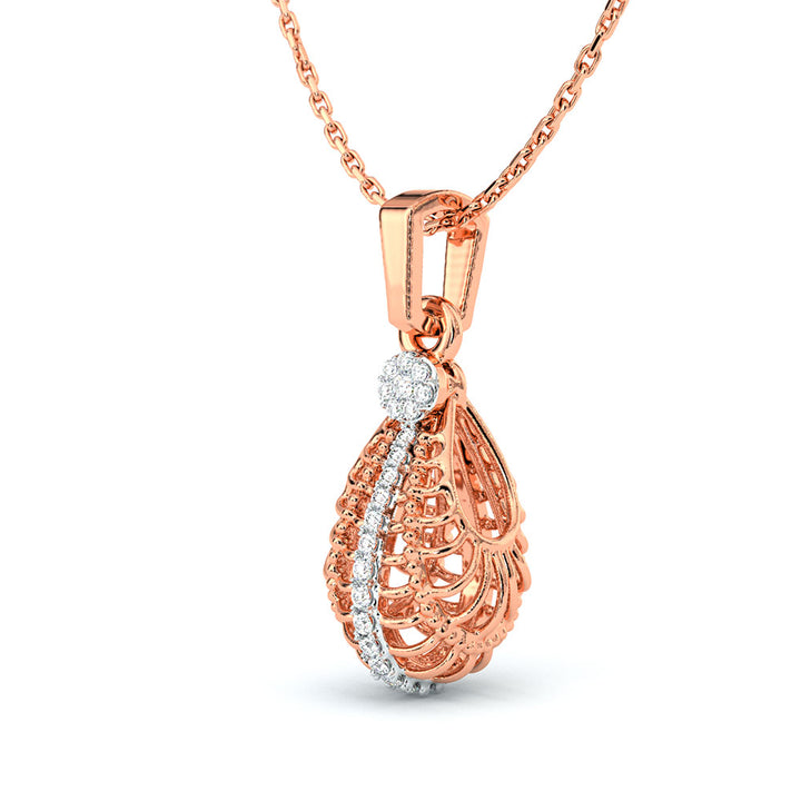 Shimmering Diamond Pod Pendant