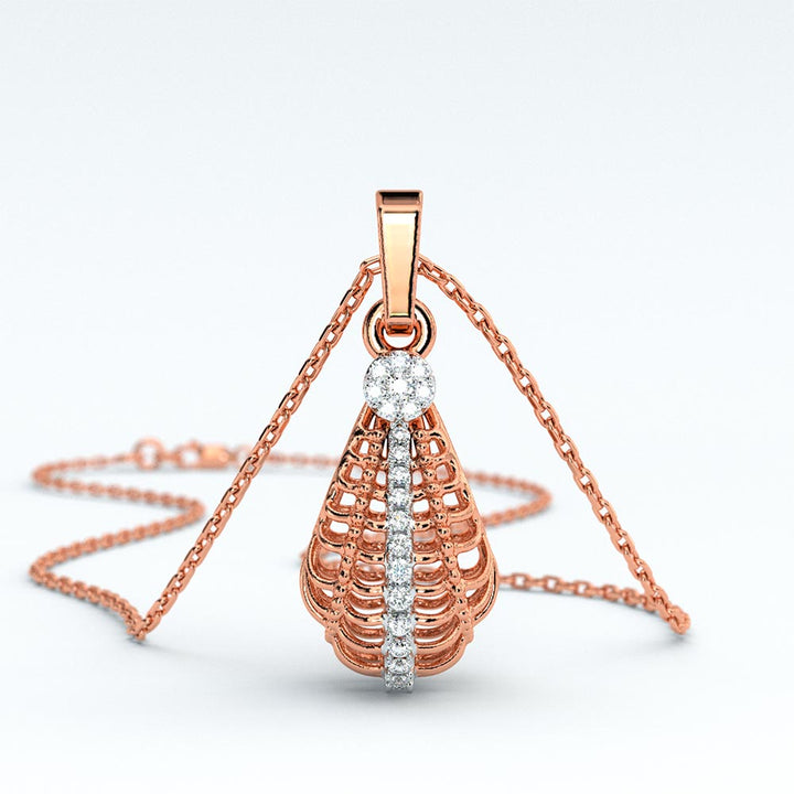 Shimmering Diamond Pod Pendant